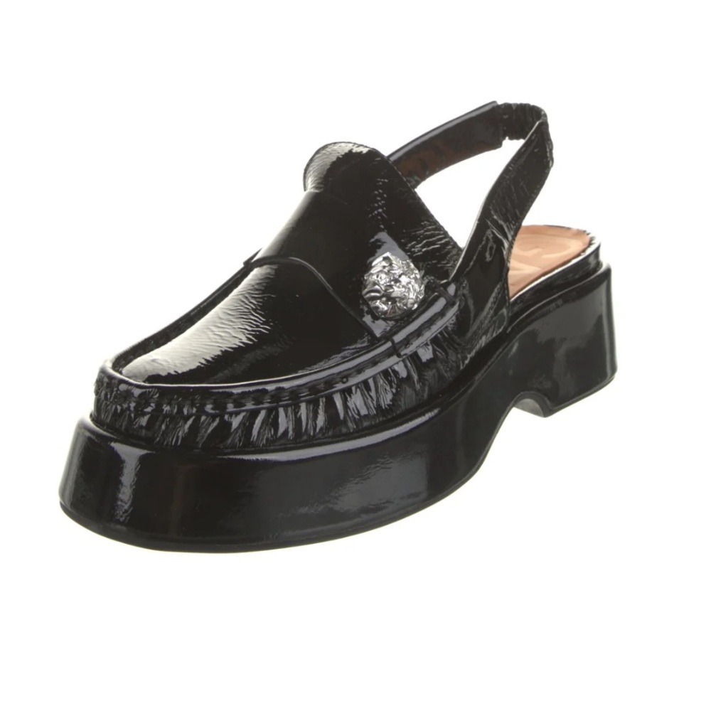 GANNI | Patent Leather Slingback Flats Sz. 37 / 7 US